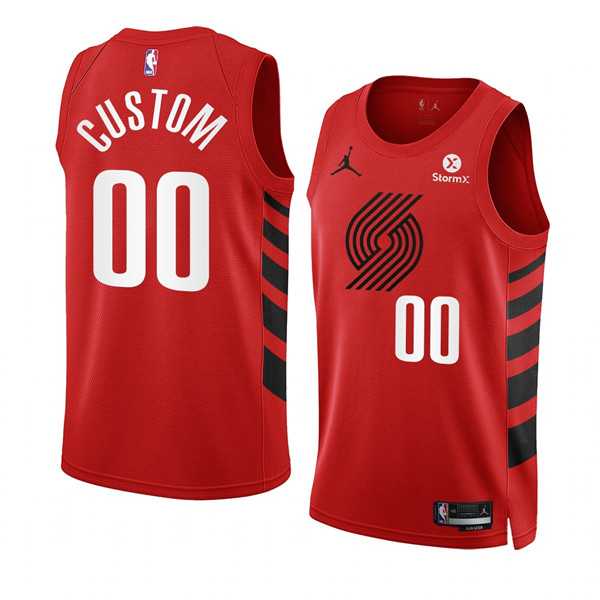 Men%27s Portland Trail Blazers Active Player Custom 2022-23 Red Statement Edition Swingman Stitched Basketball Jersey->customized nhl jersey->Custom Jersey